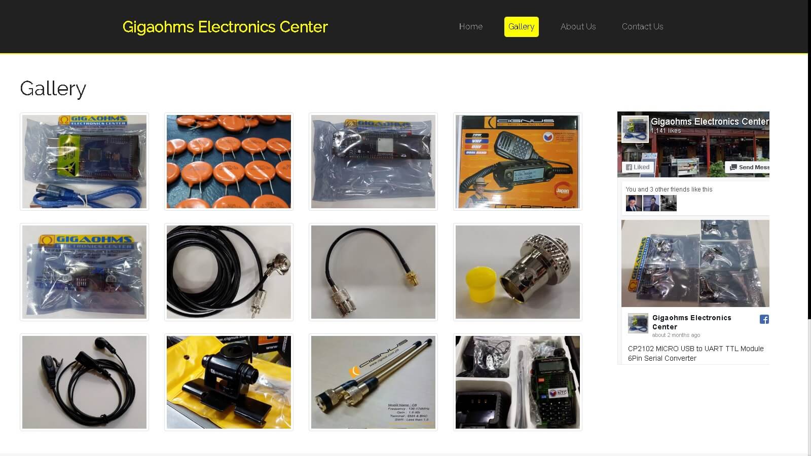 Gigaohms - Electronics Store Website.