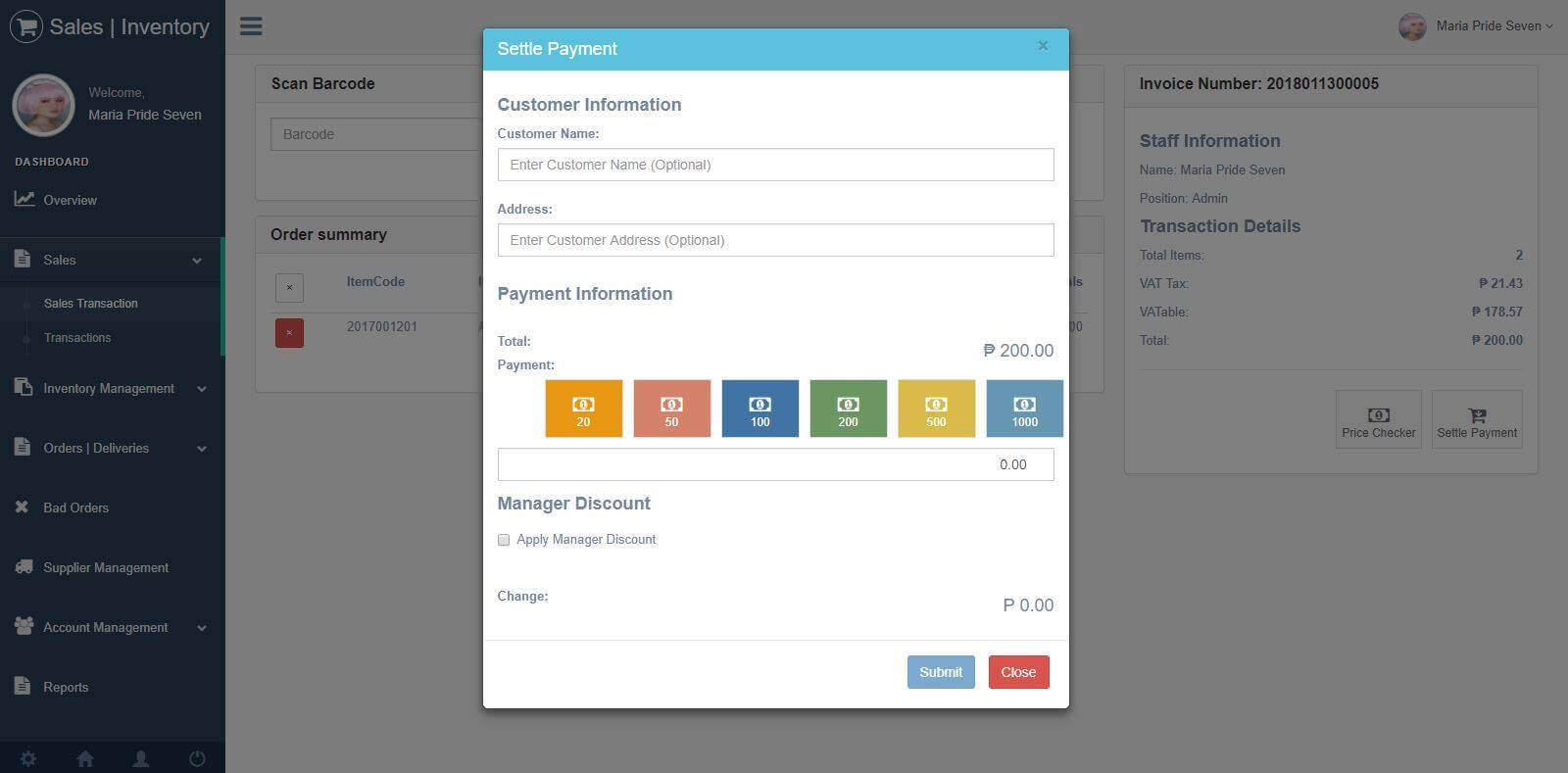 Web Based Sales and Inventory System